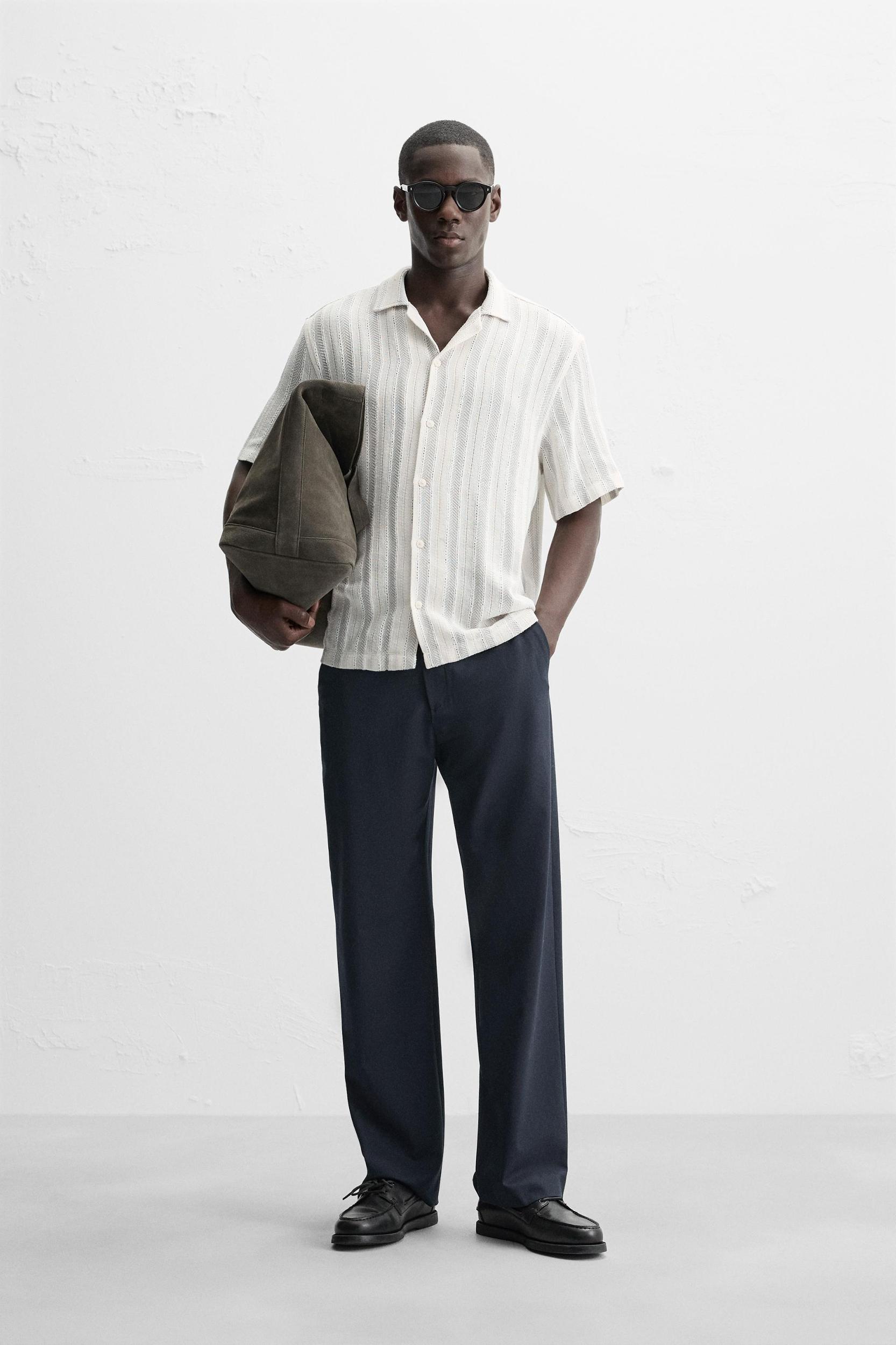 TEXTURED STRIPED SHIRT Product Image