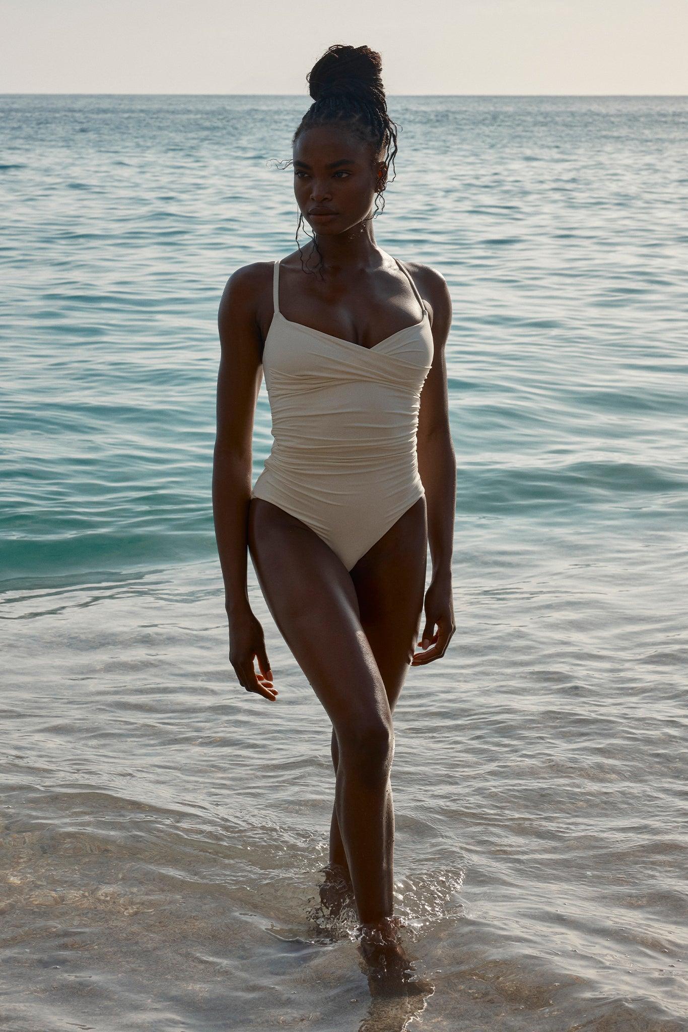 Bordeaux One Piece (Full Coverage) - Ivory Product Image