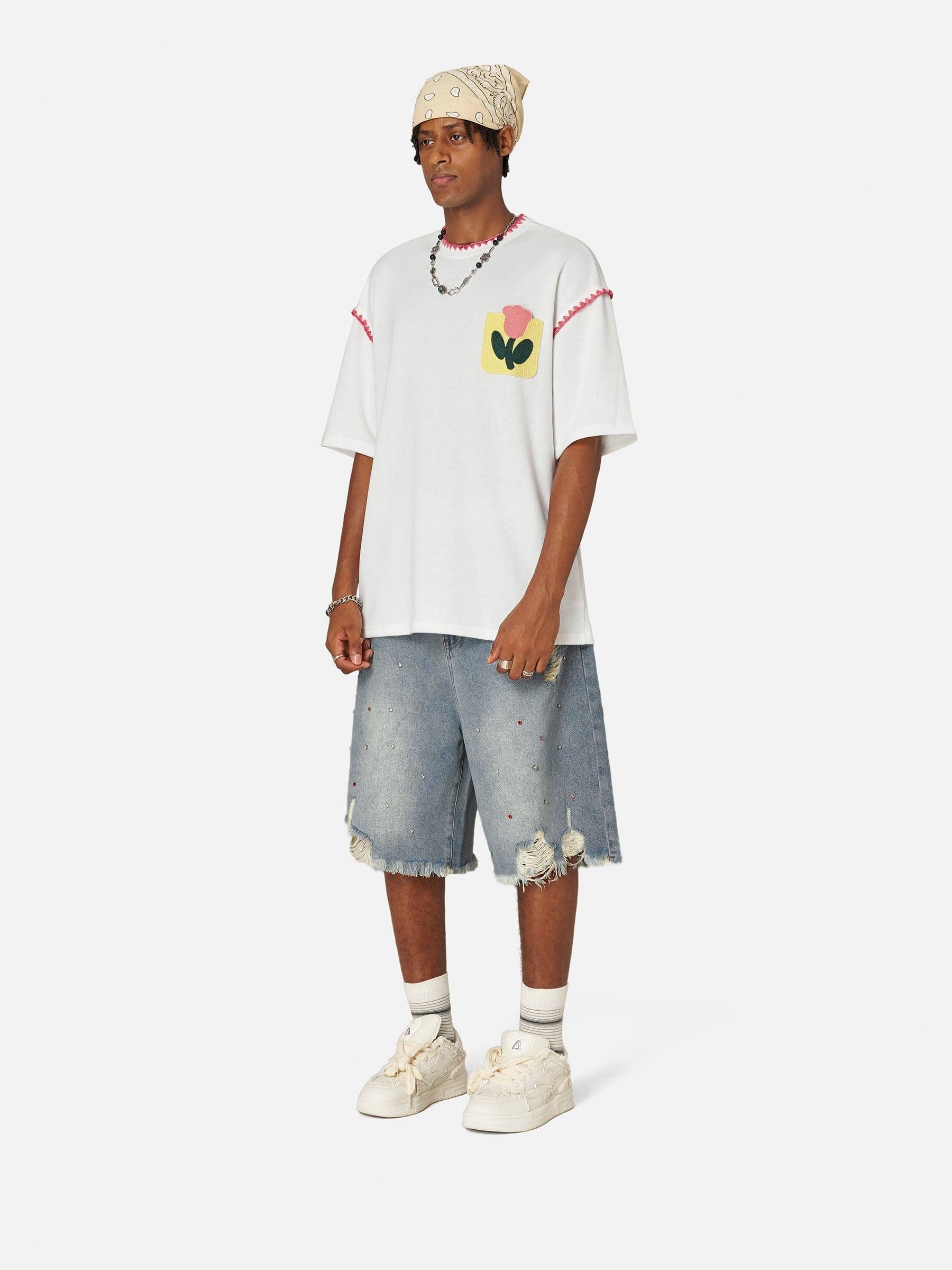 Aelfric Eden Crochet Floral Pocket Tee Product Image