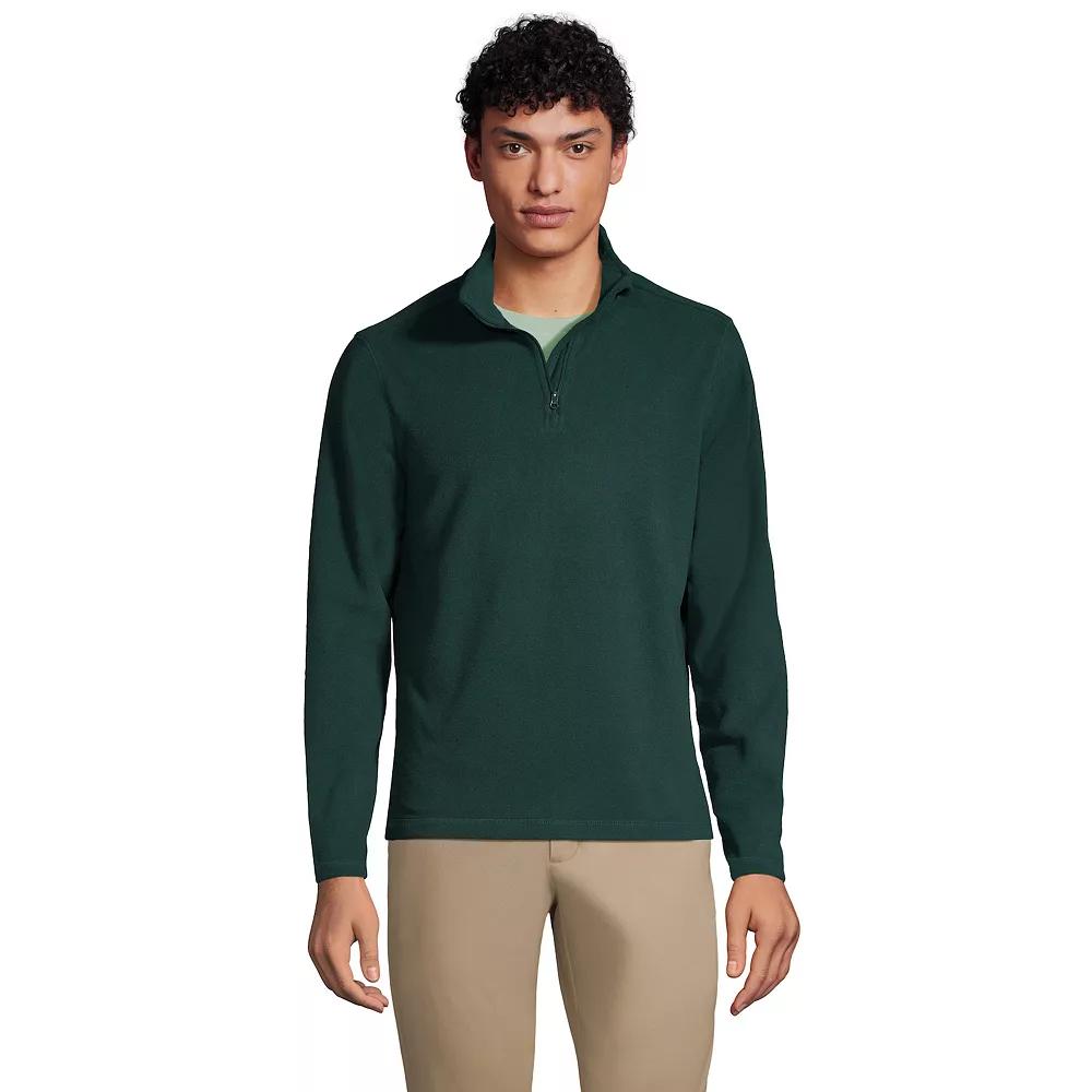 Men's Lands' End Lightweight Fleece Quarter Zip Pullover,  Product Image