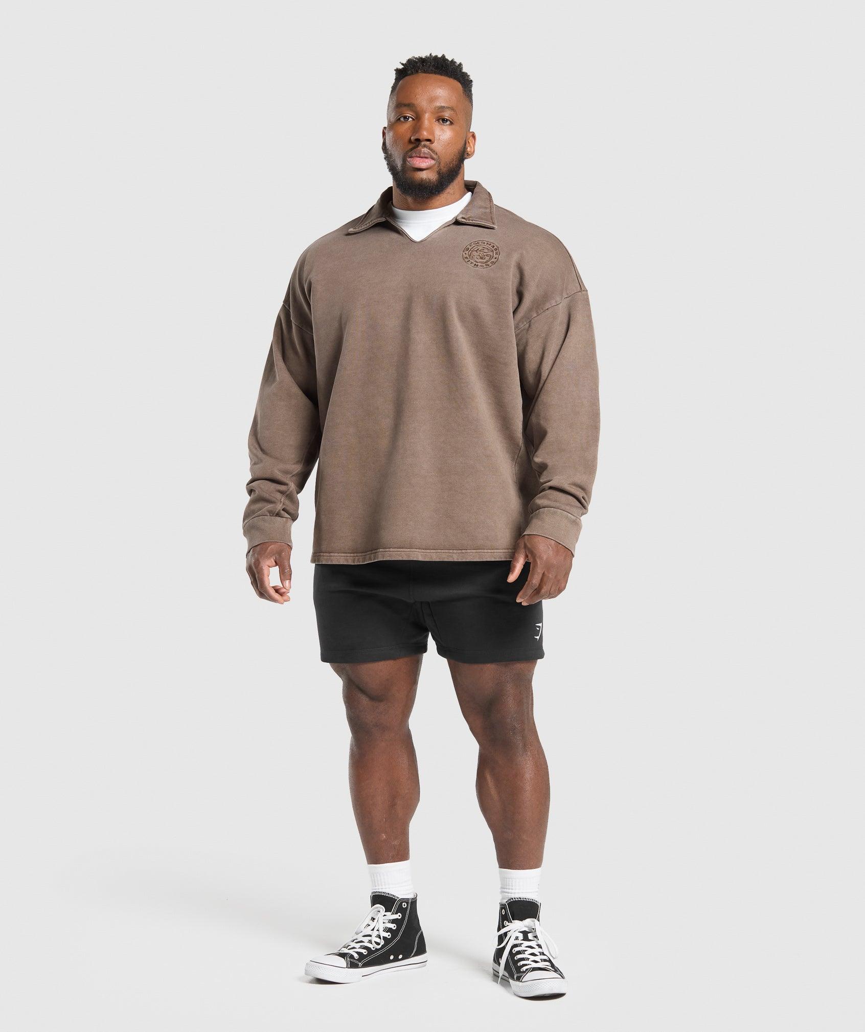 Gymshark Premium Legacy Pullover - Soft Brown Male Product Image