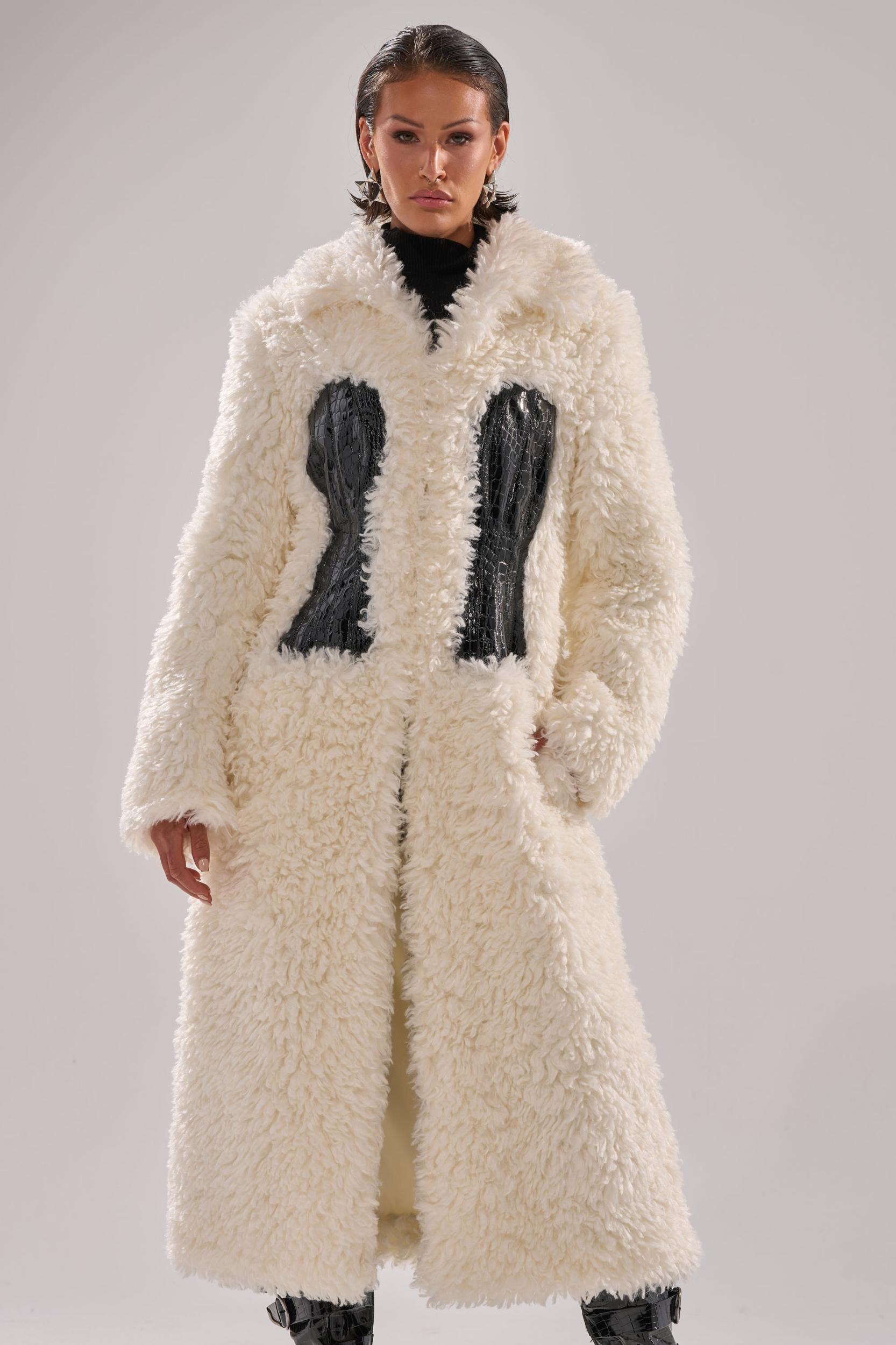 BUY ME ROSES CORSETED FUR COAT Product Image