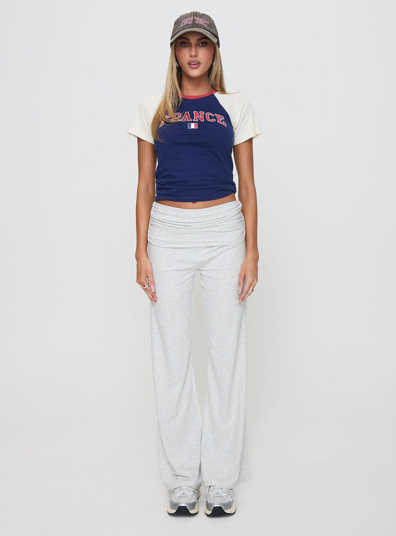 Aire Ruched Pants Grey Product Image