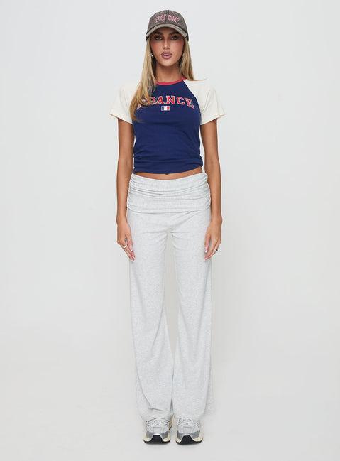 Aire Ruched Pants Grey Product Image