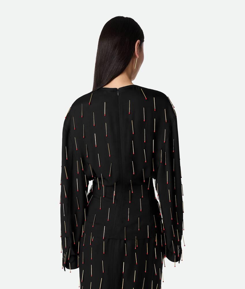 Women's Viscose Top With Matches in Black Product Image