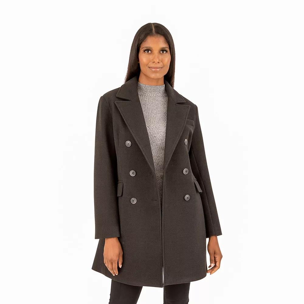 Women's Fleet Street Faux Wool Melange Coat,  Product Image