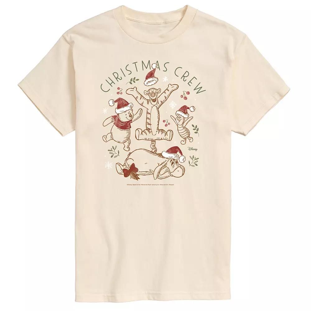 Disney's Winnie The Pooh Men's Christmas Crew Graphic Tee,  Product Image