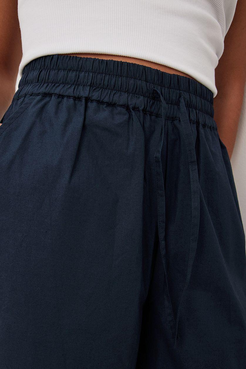 Elastic Waistband Cotton Pants Product Image