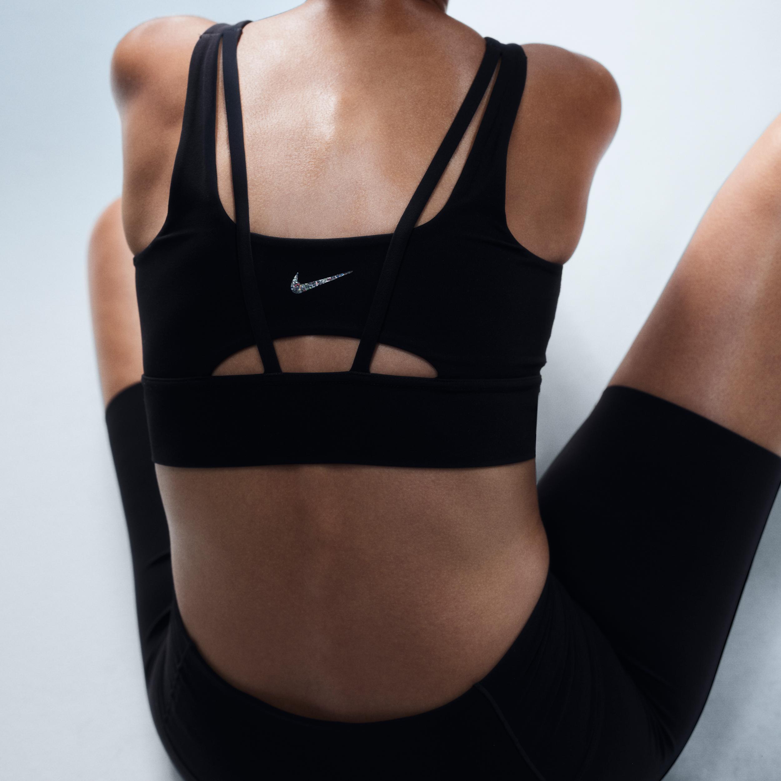 Nike Womens Zenvy Medium-Support Padded Longline Sports Bra | DO6619-010 Product Image