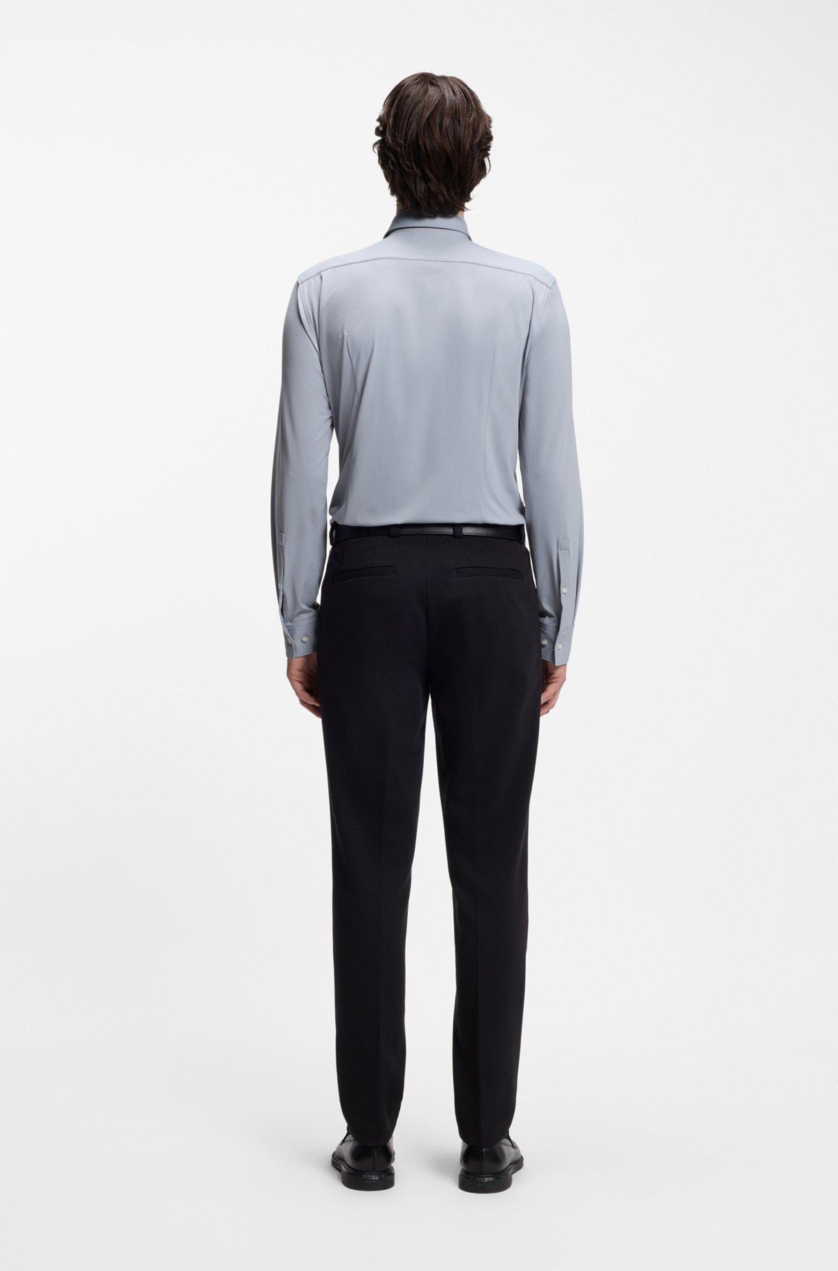 Slim-fit shirt in performance-stretch jersey Product Image