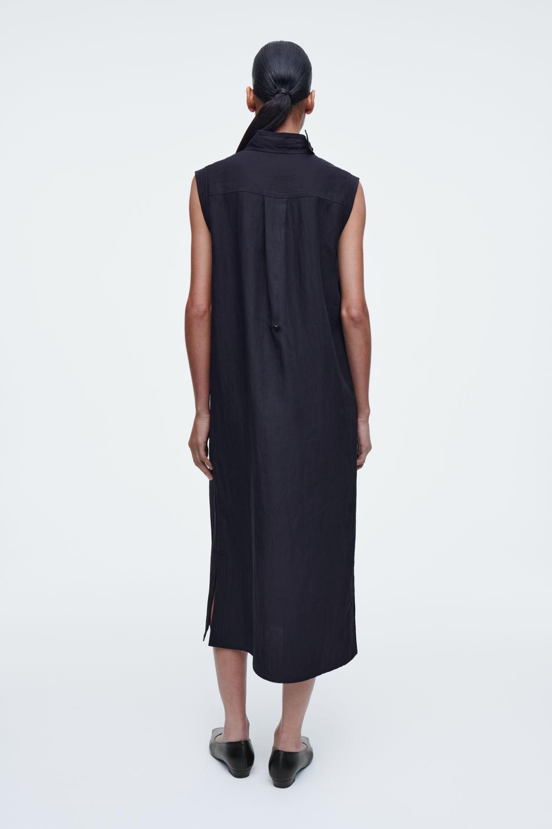 CUTOUT COWL-NECK MIDI DRESS Product Image