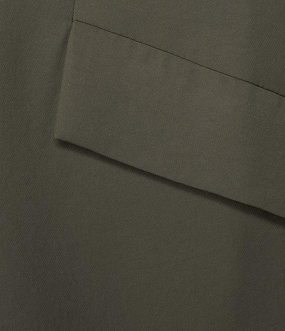 Skies Are Blue Plus Size Notch Lapel Shirred 3/4 Sleeve Open Front Coordinating Statement Blazer Product Image