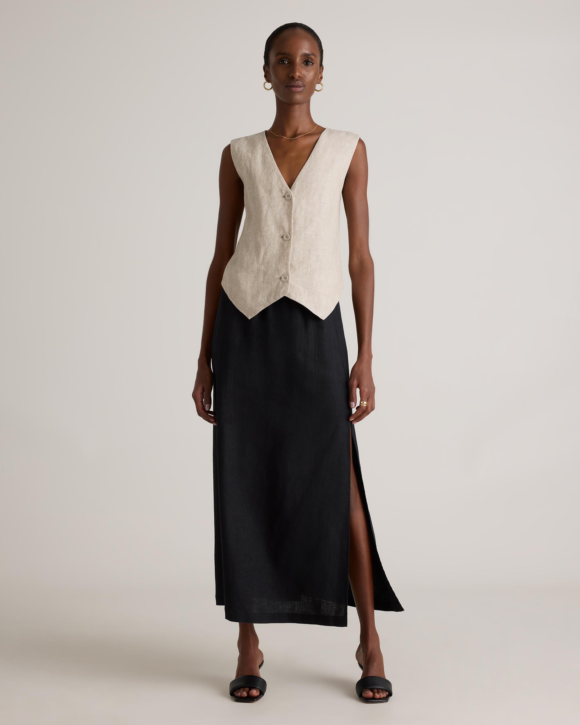 Quince | Women's 100% European Linen Vest Size XS Product Image