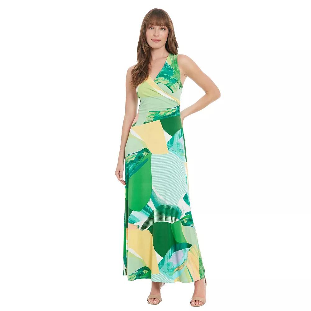Women's London Times Shirred Warp Sleeveless Maxi Dress,  Product Image