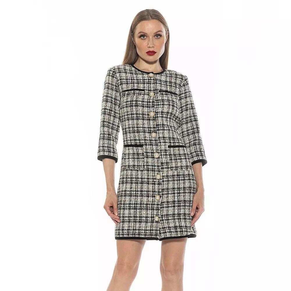 Women's ALEXIA ADMOR Kairo Tweed Dress,  Product Image