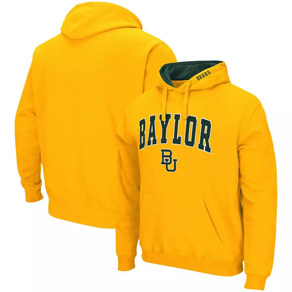 Men's Colosseum Gold Baylor Bears Arch & Logo 3.0 Pullover Hoodie,  Product Image