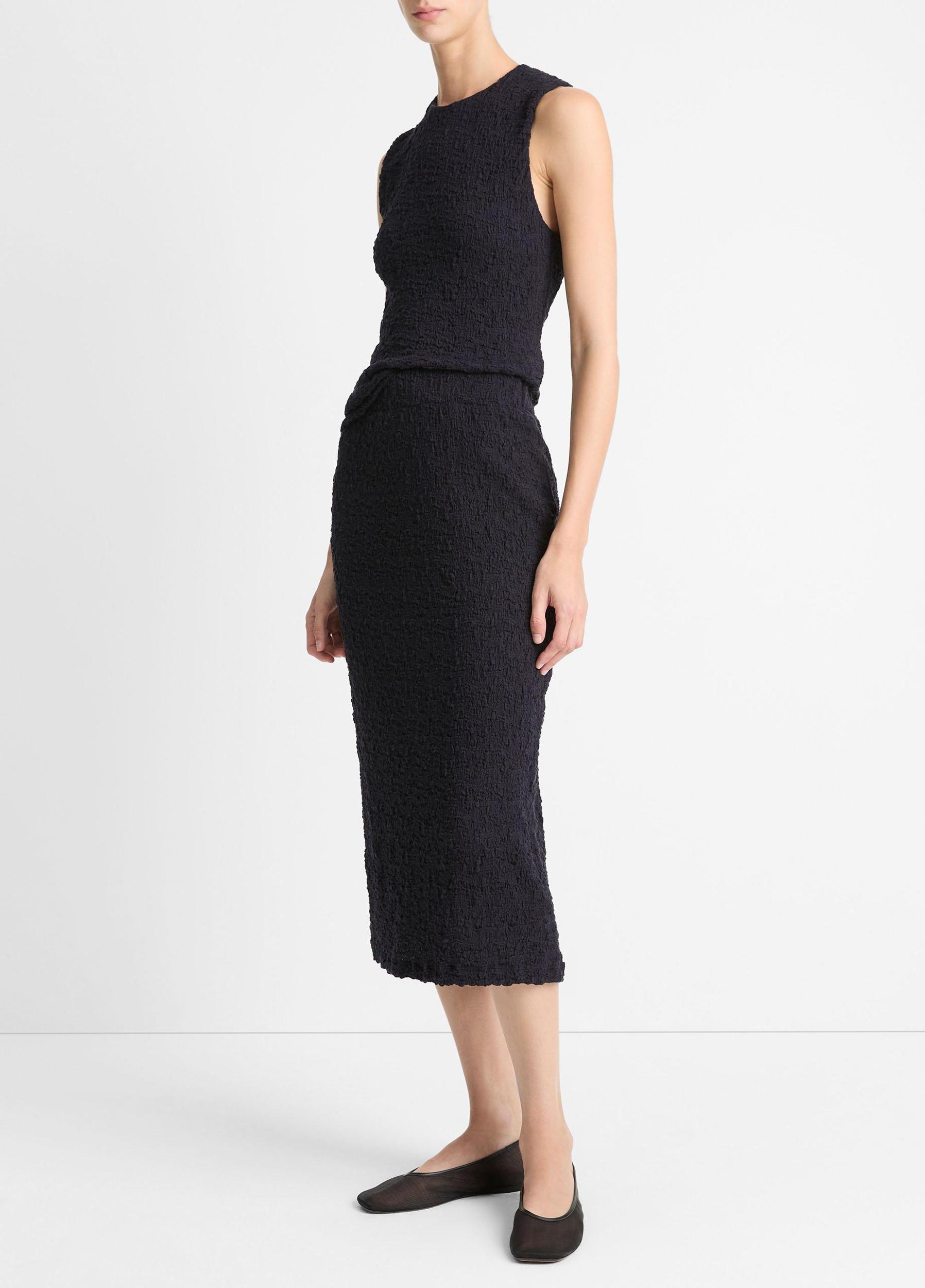 Smocked Cotton-Blend Skirt Product Image