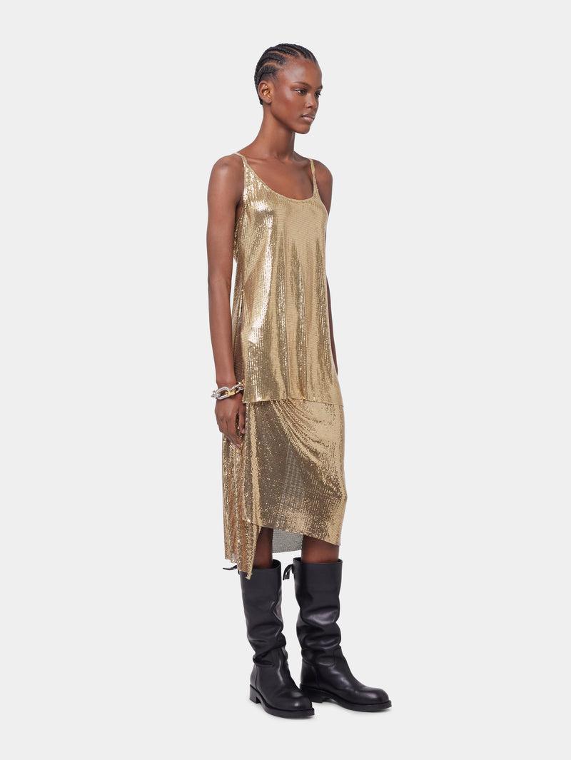 GOLD TANK TOP IN MESH Product Image