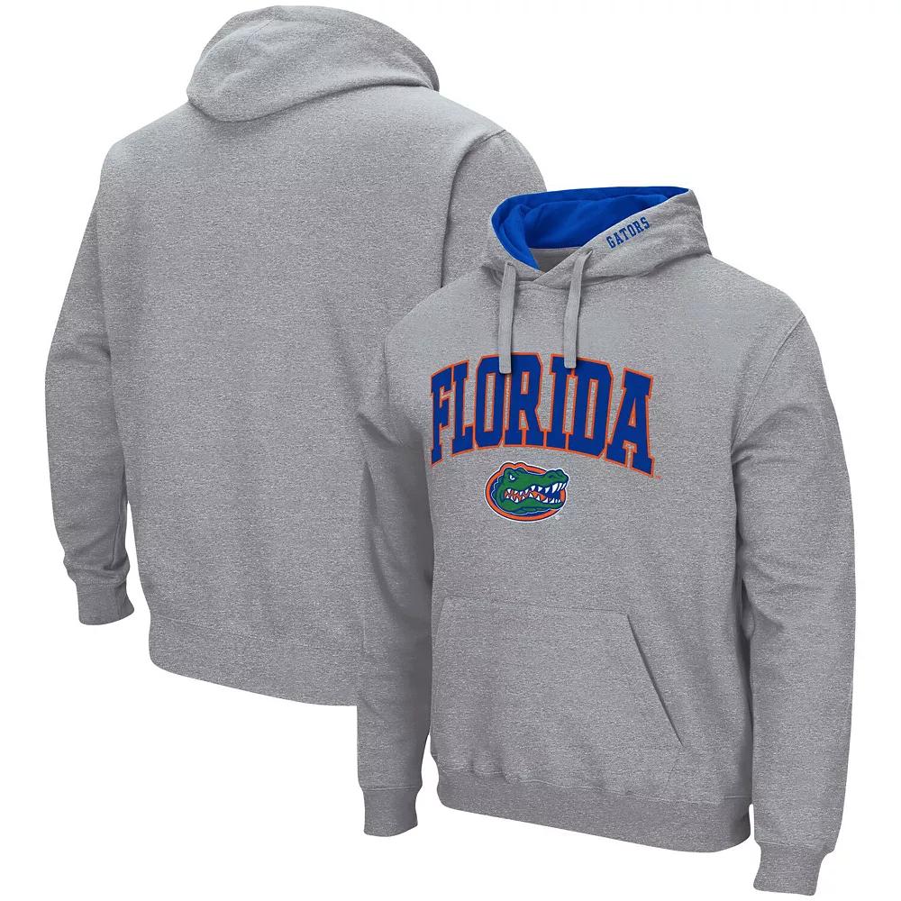 Men's Colosseum Heathered Gray Pitt Panthers Arch & Logo 3.0 Pullover Hoodie,  Product Image