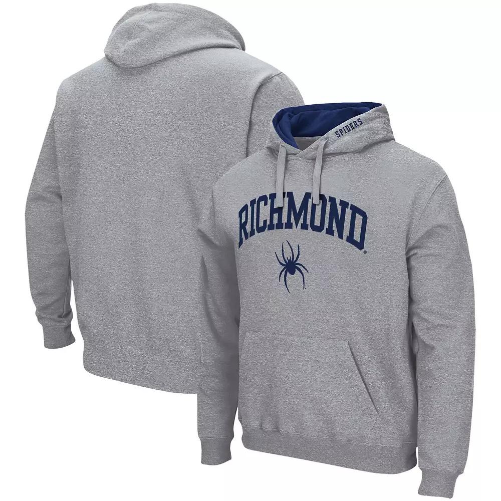 Men's Colosseum Heathered Gray Pepperdine Waves Arch and Logo Pullover Hoodie,  Product Image