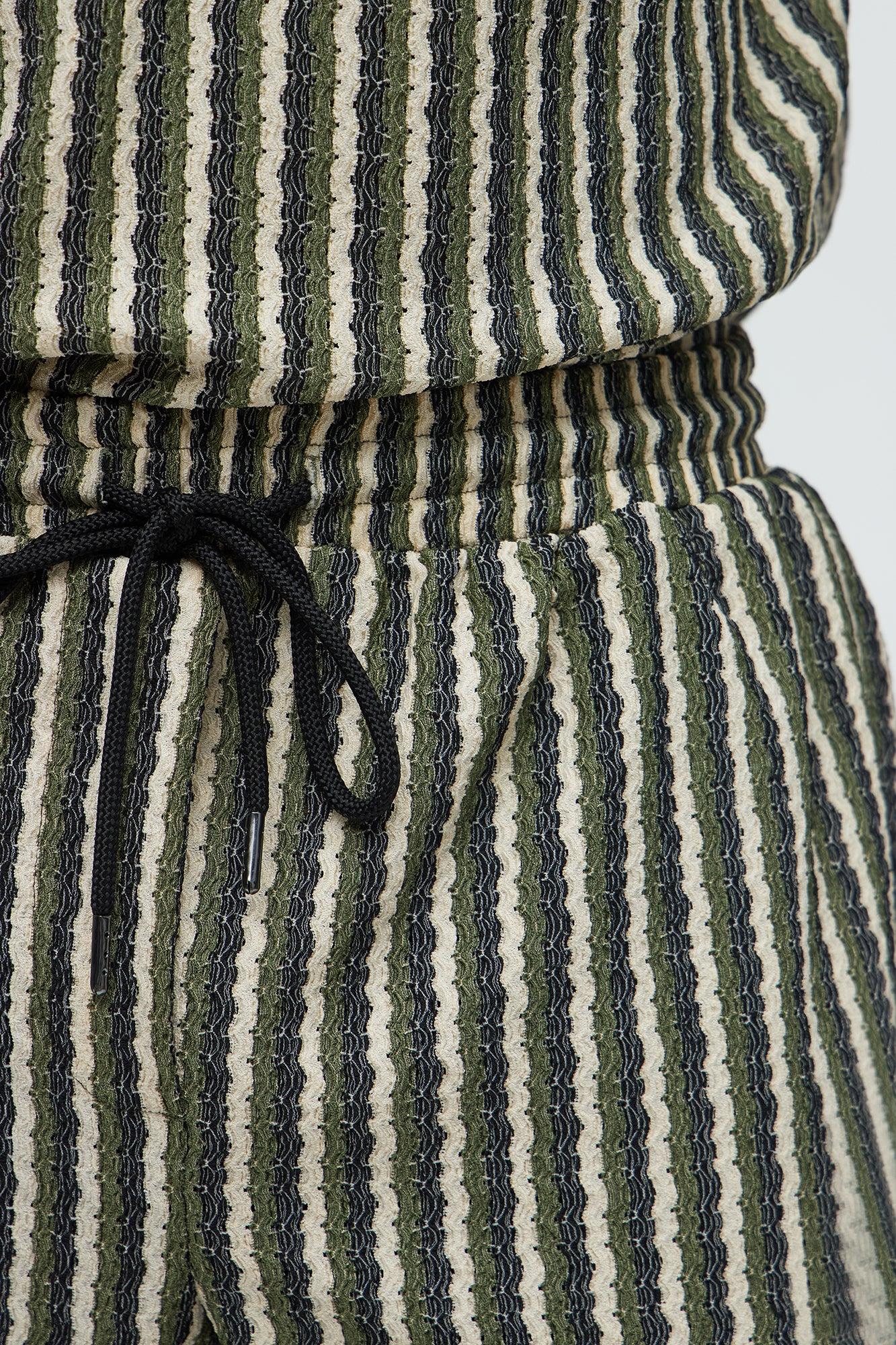 Timberland Drawstring Zig Zag Shorts - Black/Green Product Image