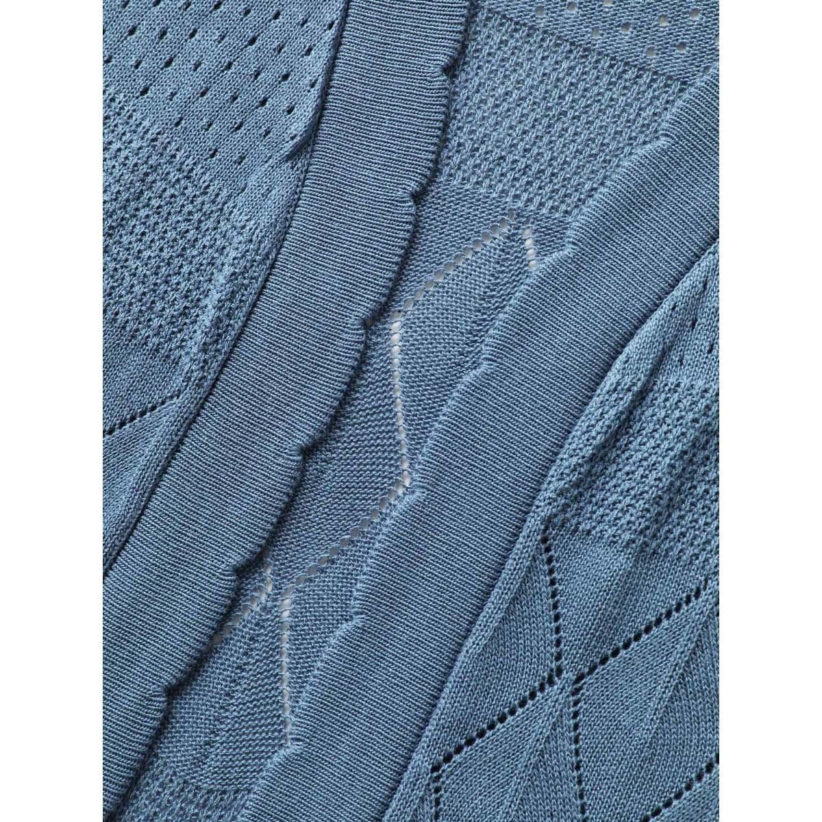 Plus Size Textured Arc Hem Front-Open Lightweight Cardigan Aegean Women Leisure Loose Long Sleeve Casual Cardigans BloomChic 10/M Product Image