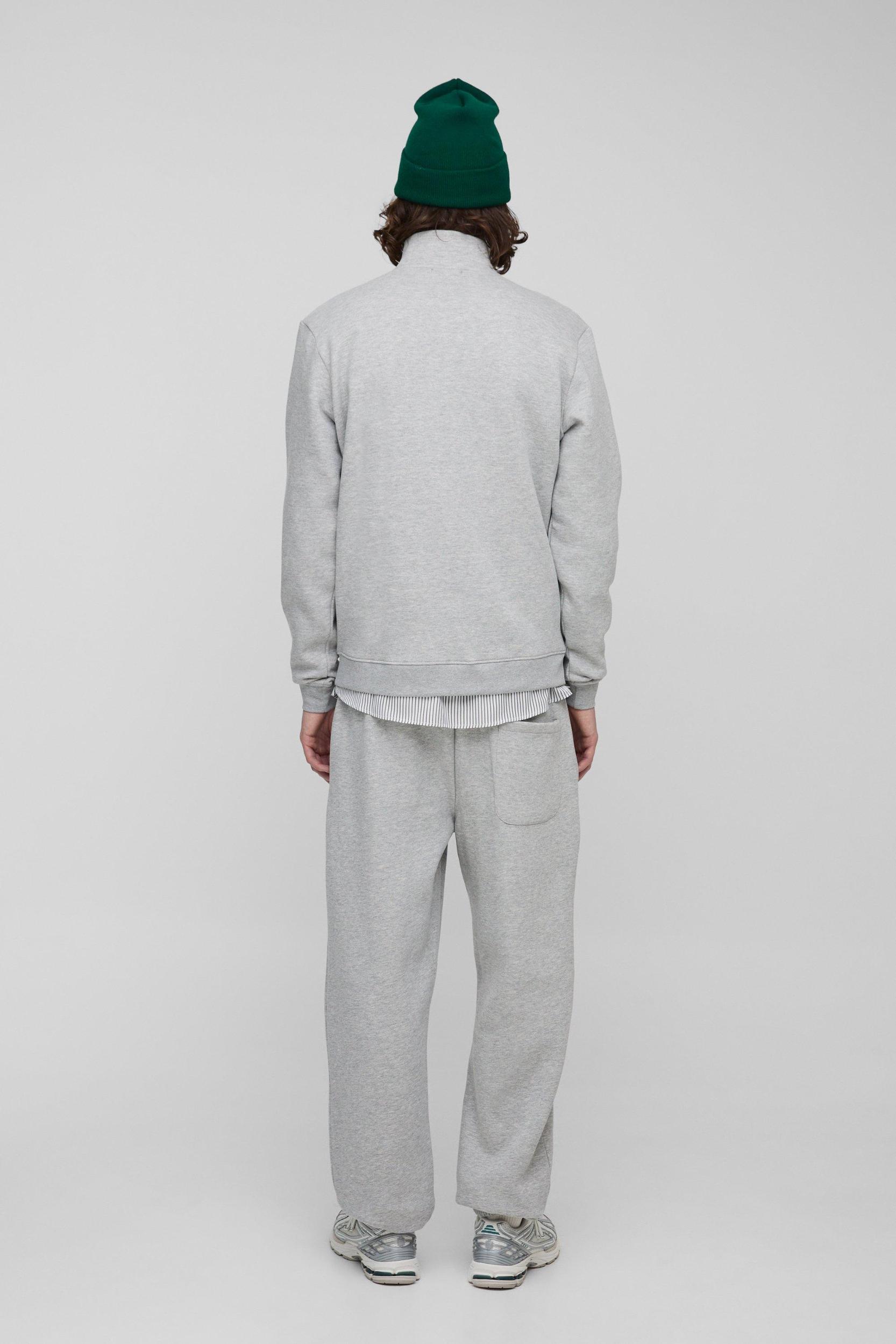 Tall Regular Fit Embroidered 1/4 Zip Tracksuit | boohooMAN USA Product Image