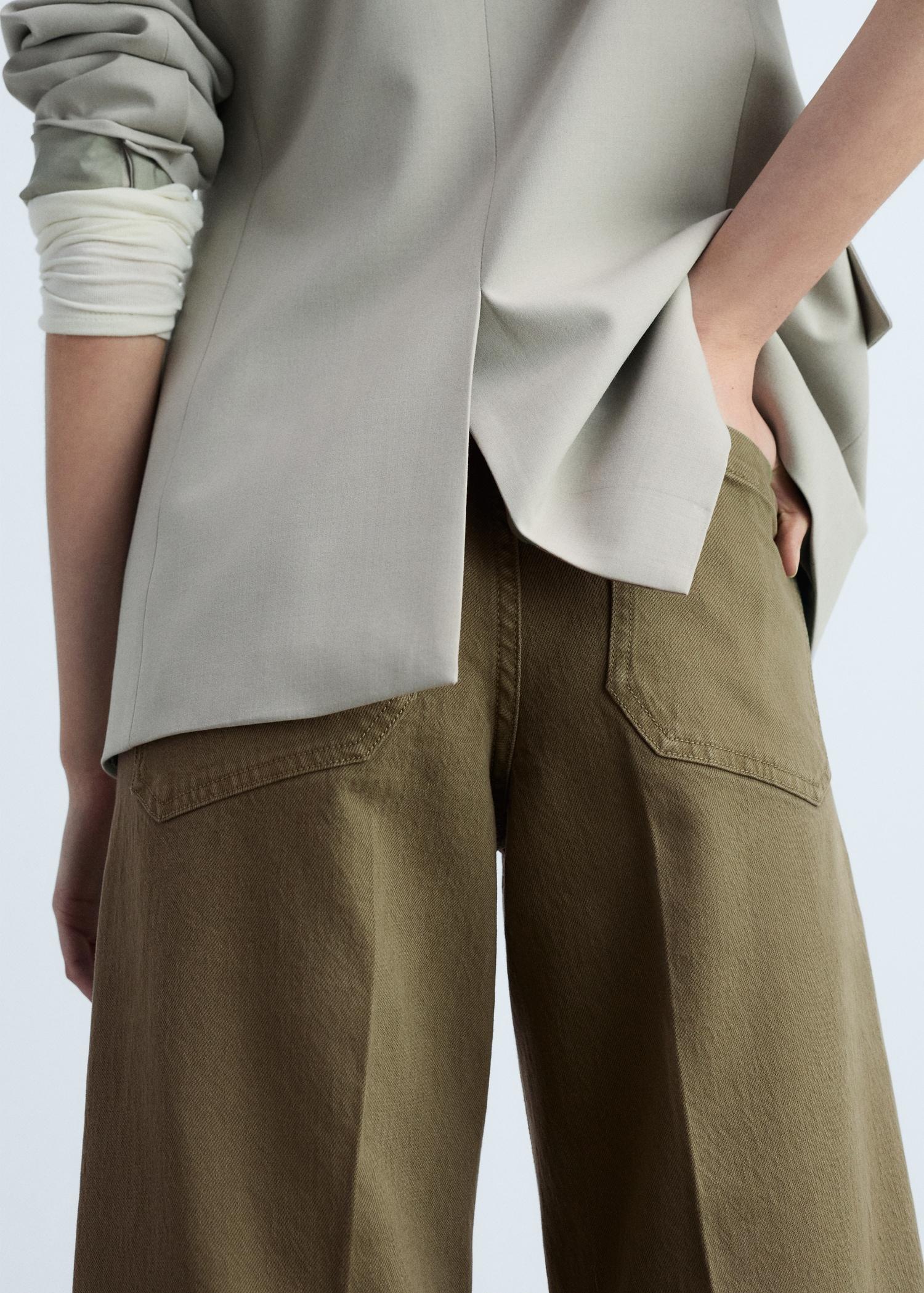 Wide-leg jeans with pockets - Women | MANGO USA Product Image