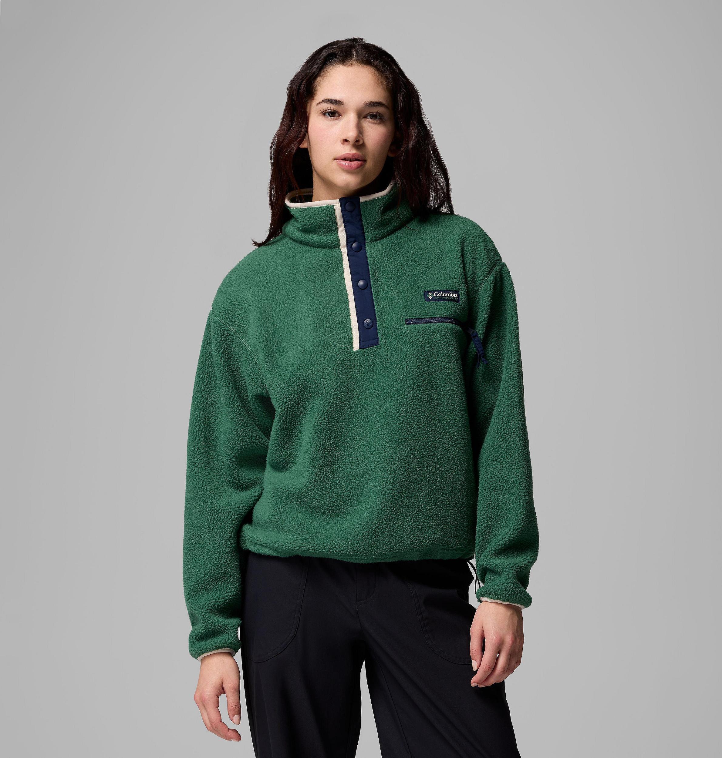 Columbia Womens Helvetia II Cropped Half Snap Fleece Pullover- Product Image