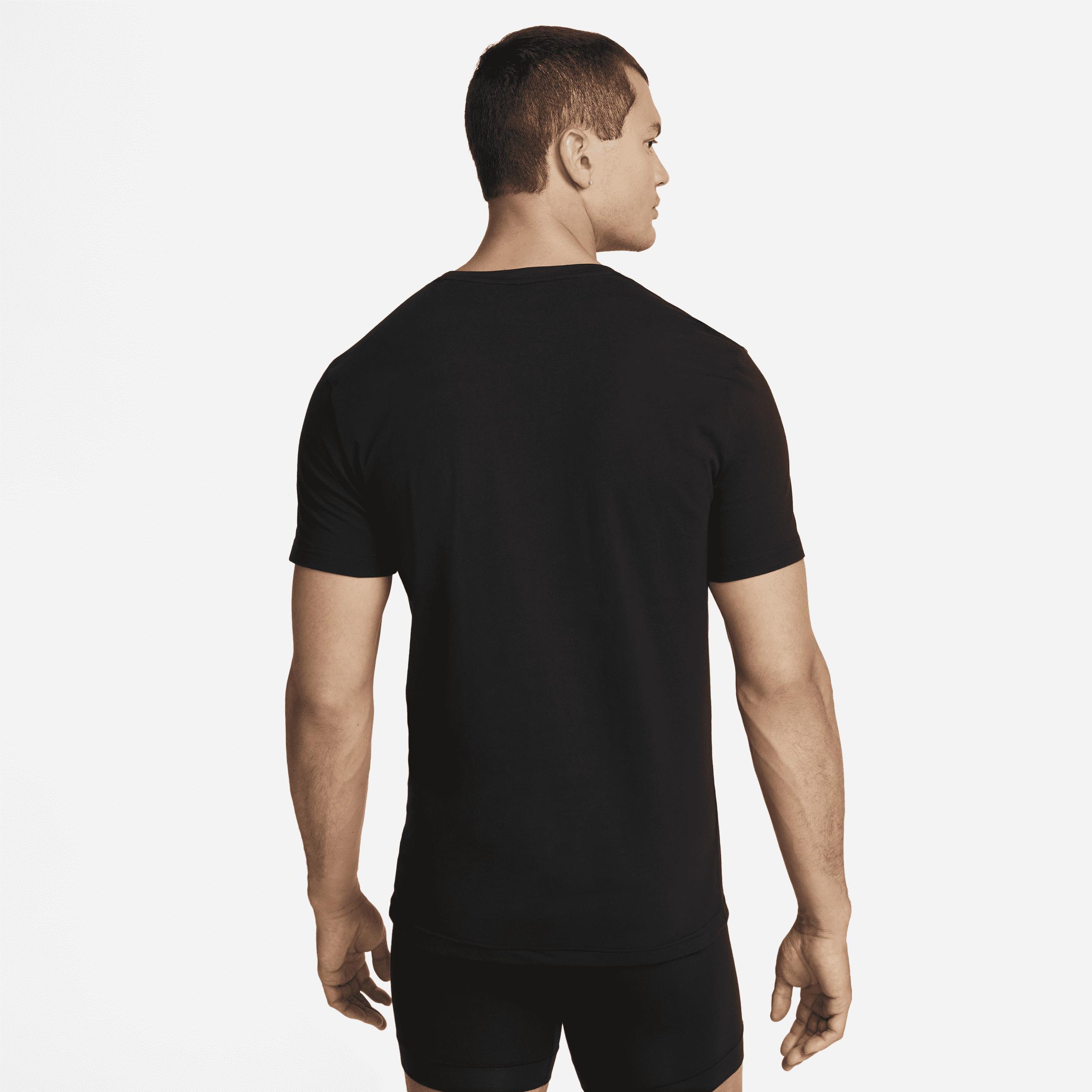 Nike Mens Dri-FIT Essential Cotton Stretch Slim Fit Crew Neck Undershirt (2-Pack) | KE1191-100 Product Image