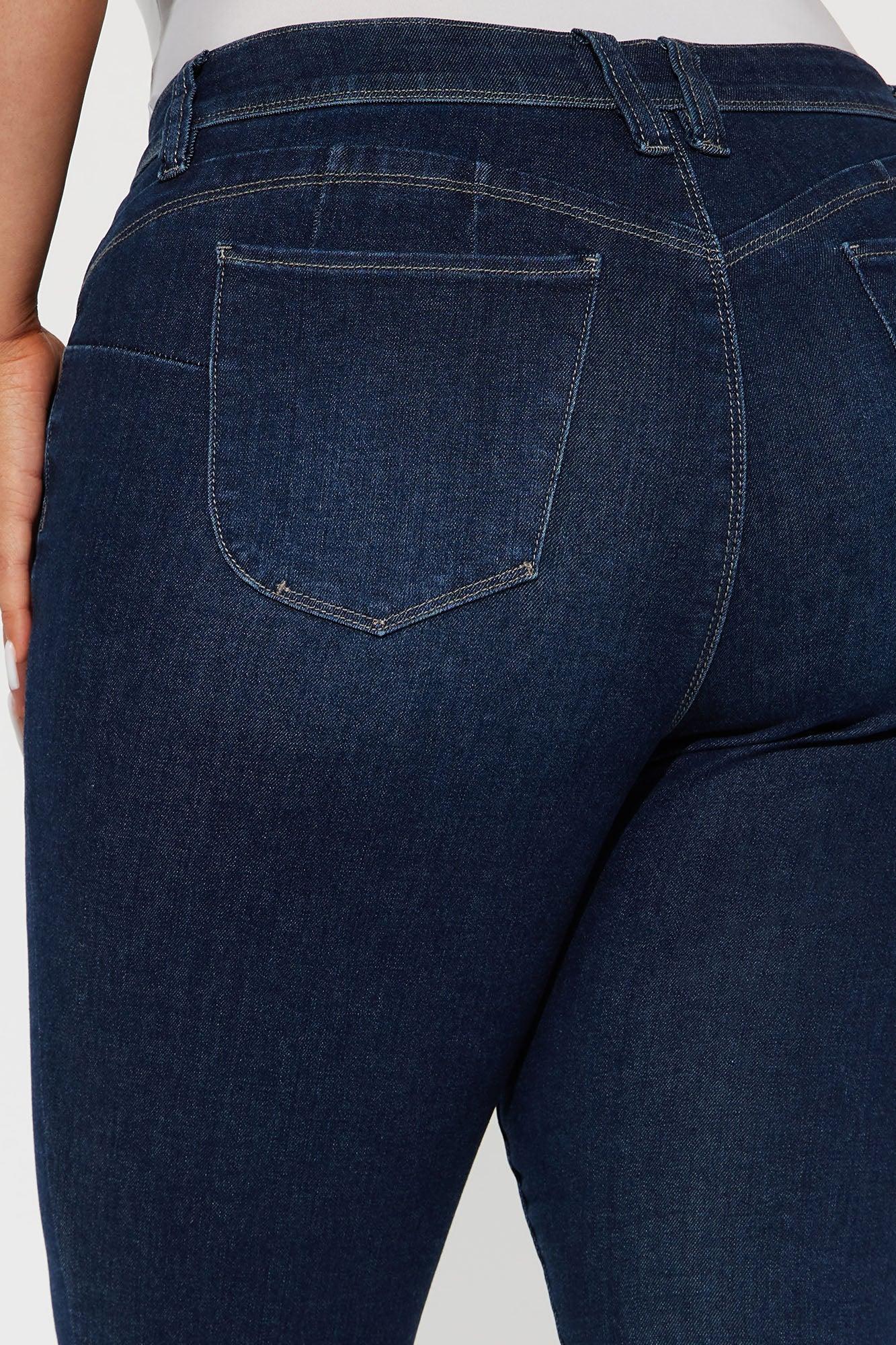 Look At My Curves Booty Lifter Skinny Jean - Dark Wash Product Image
