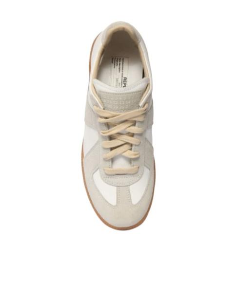 MAISON MARGIELA Replica Leather And Suede Sneakers In White Product Image