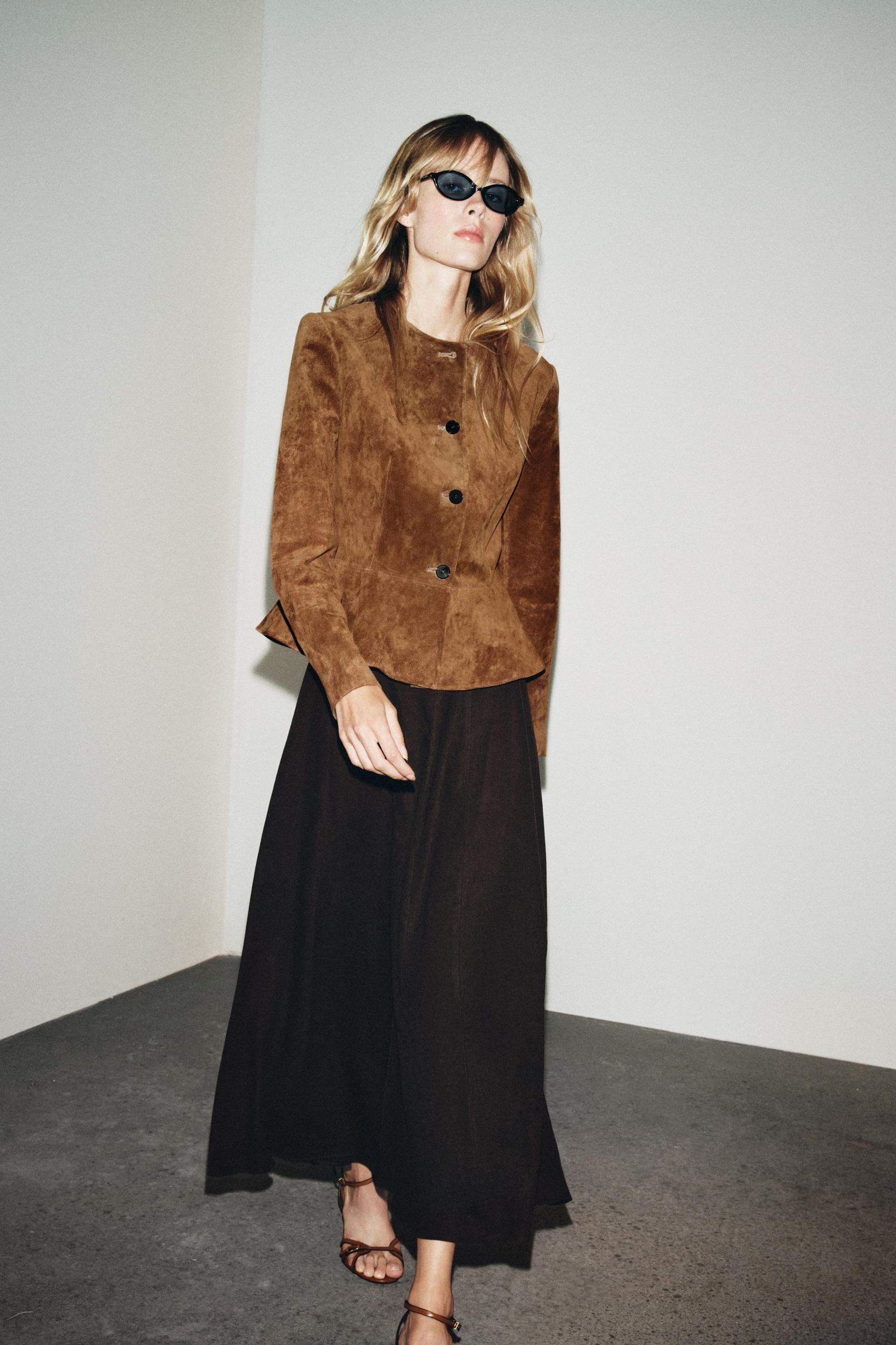 LINEN MIDI SKIRT Product Image