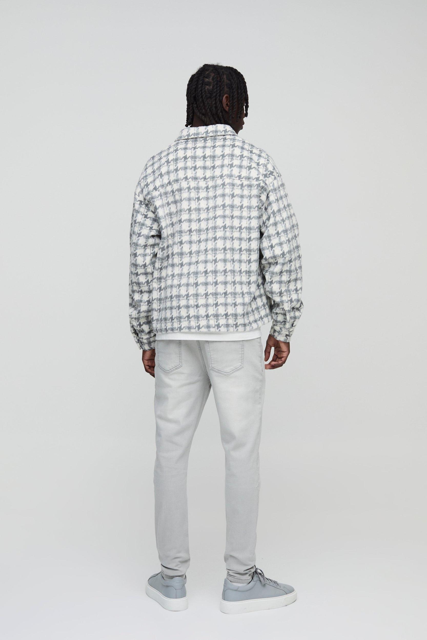 Skinny Stretch Jean In Ice Grey | boohooMAN USA Product Image