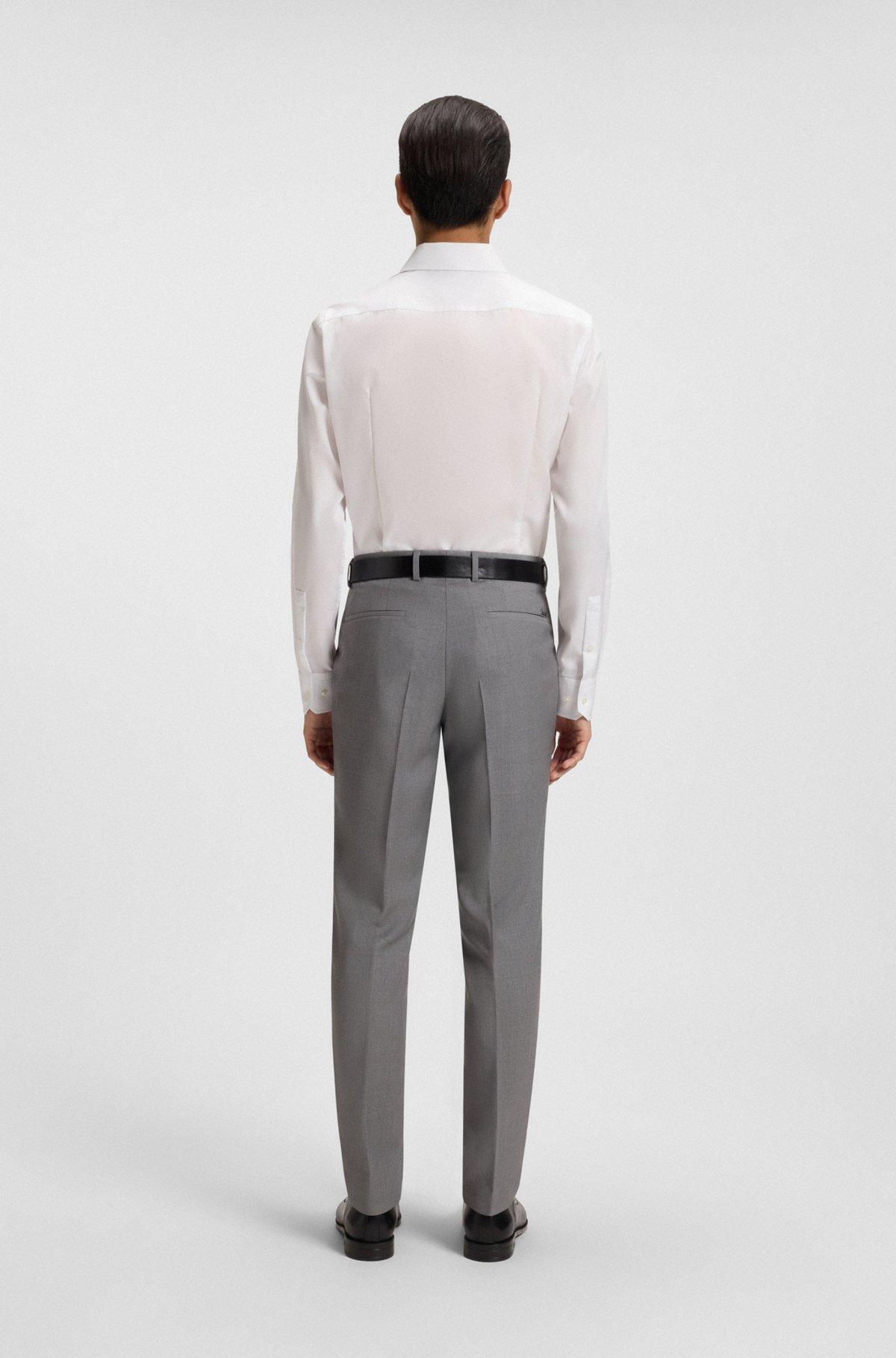 Wrinkle-resistant slim-fit shirt in cotton twill Product Image