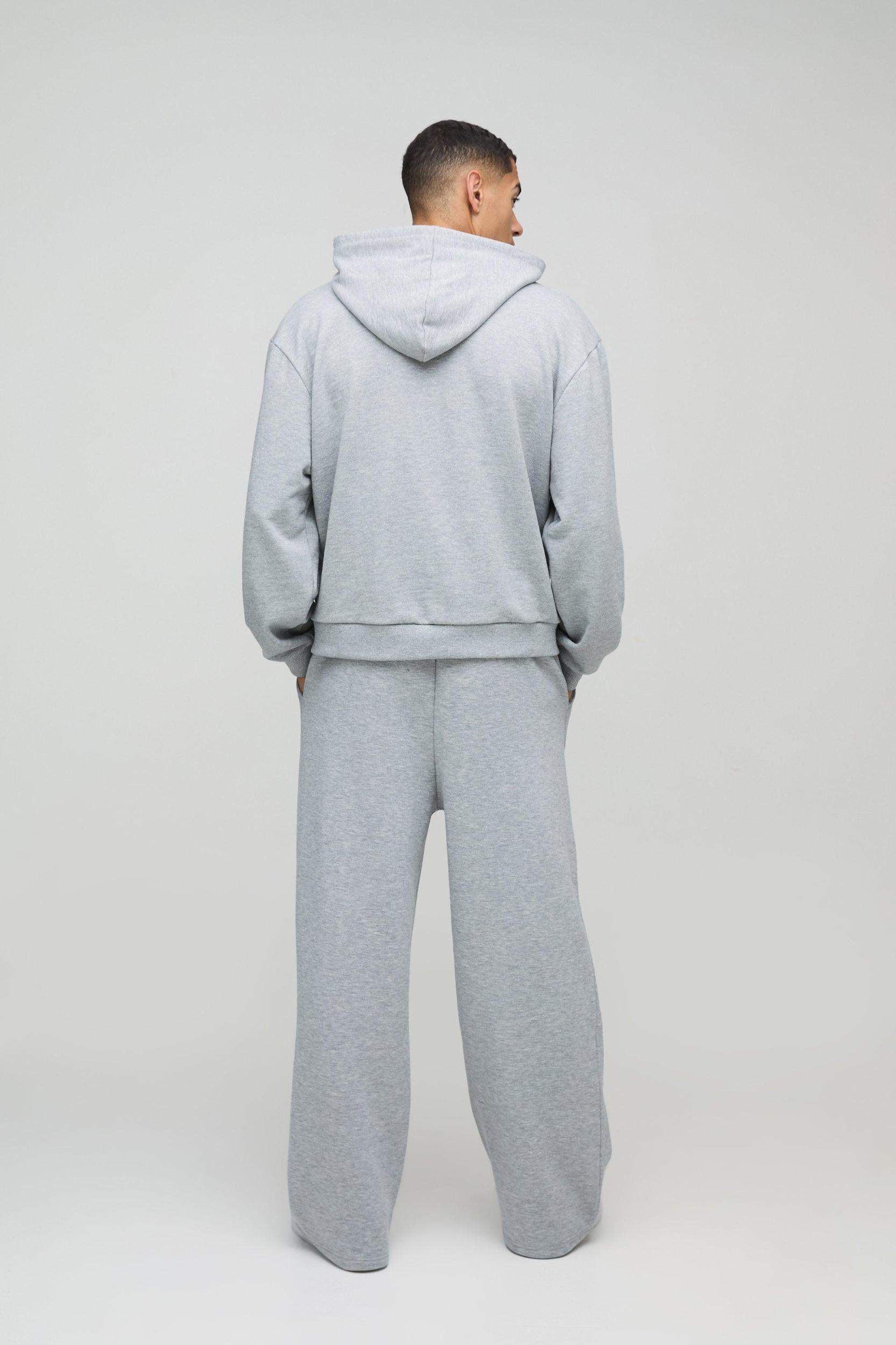 Regular Fit Wide Leg Varsity Embroidered Drop Crotch Sweatpants | boohooMAN USA Product Image