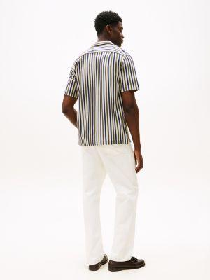 Regular Fit 1985 Stripe Knit Camp Shirt Product Image