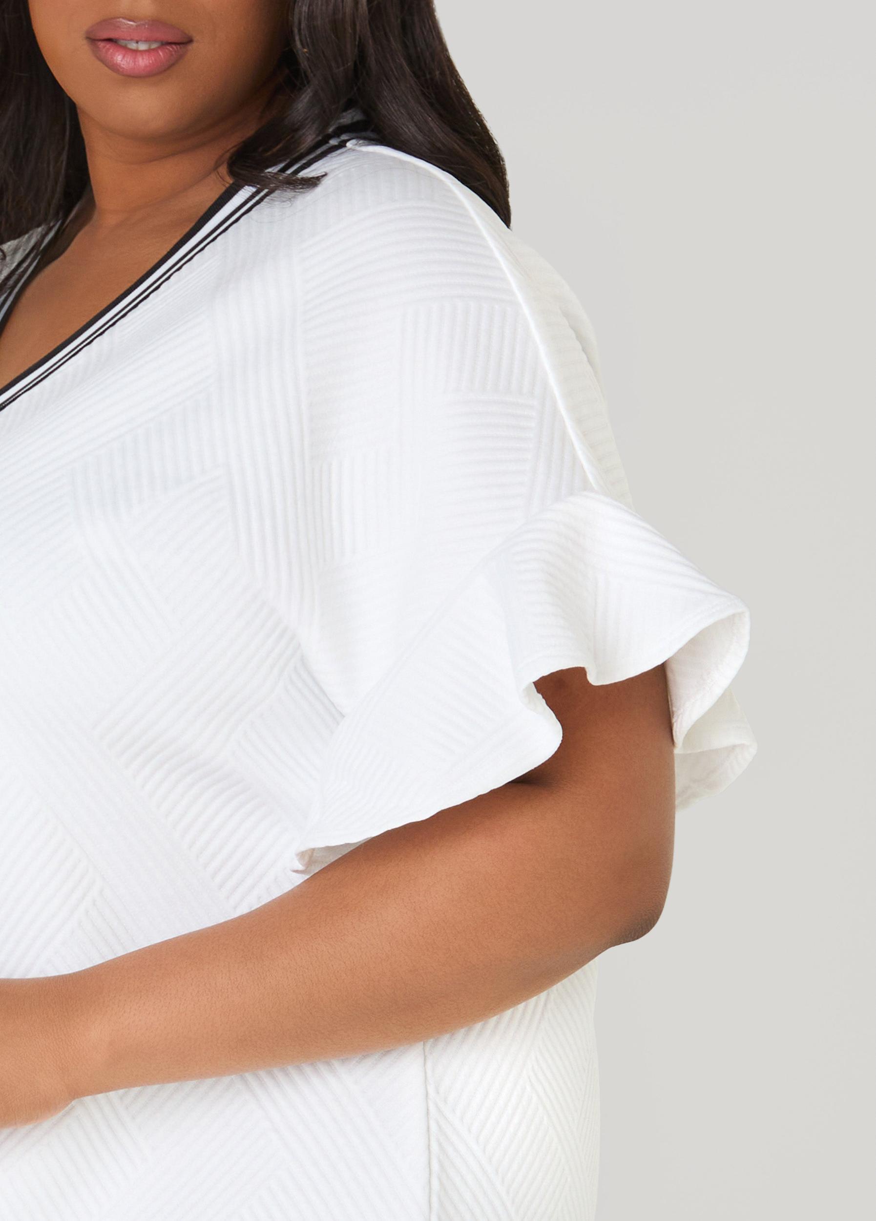 Ruffled Textured Babydoll Dress Product Image