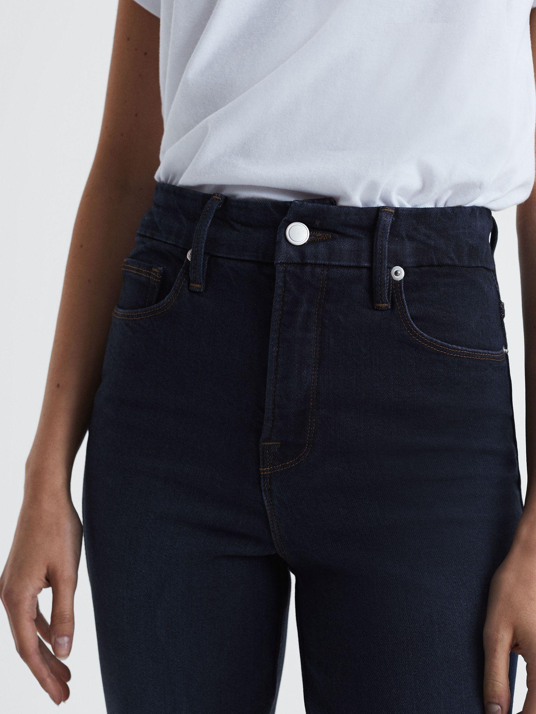 Good American Soft Tech Straight Leg Jeans in Indigo Product Image