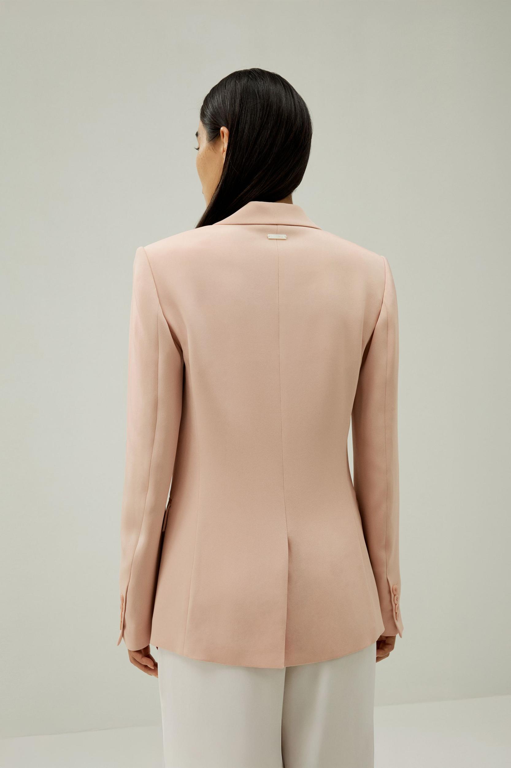 Mahogany Rose Silk Blazer Product Image