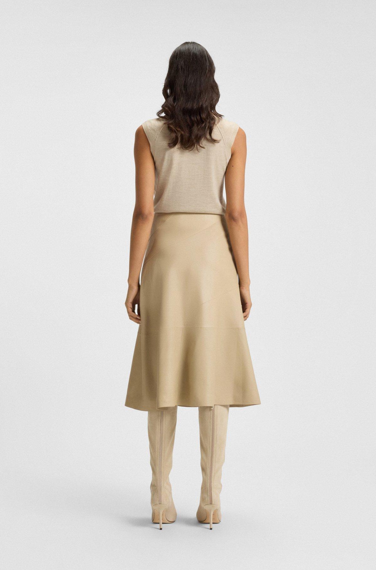 A-line skirt in nappa leather Product Image