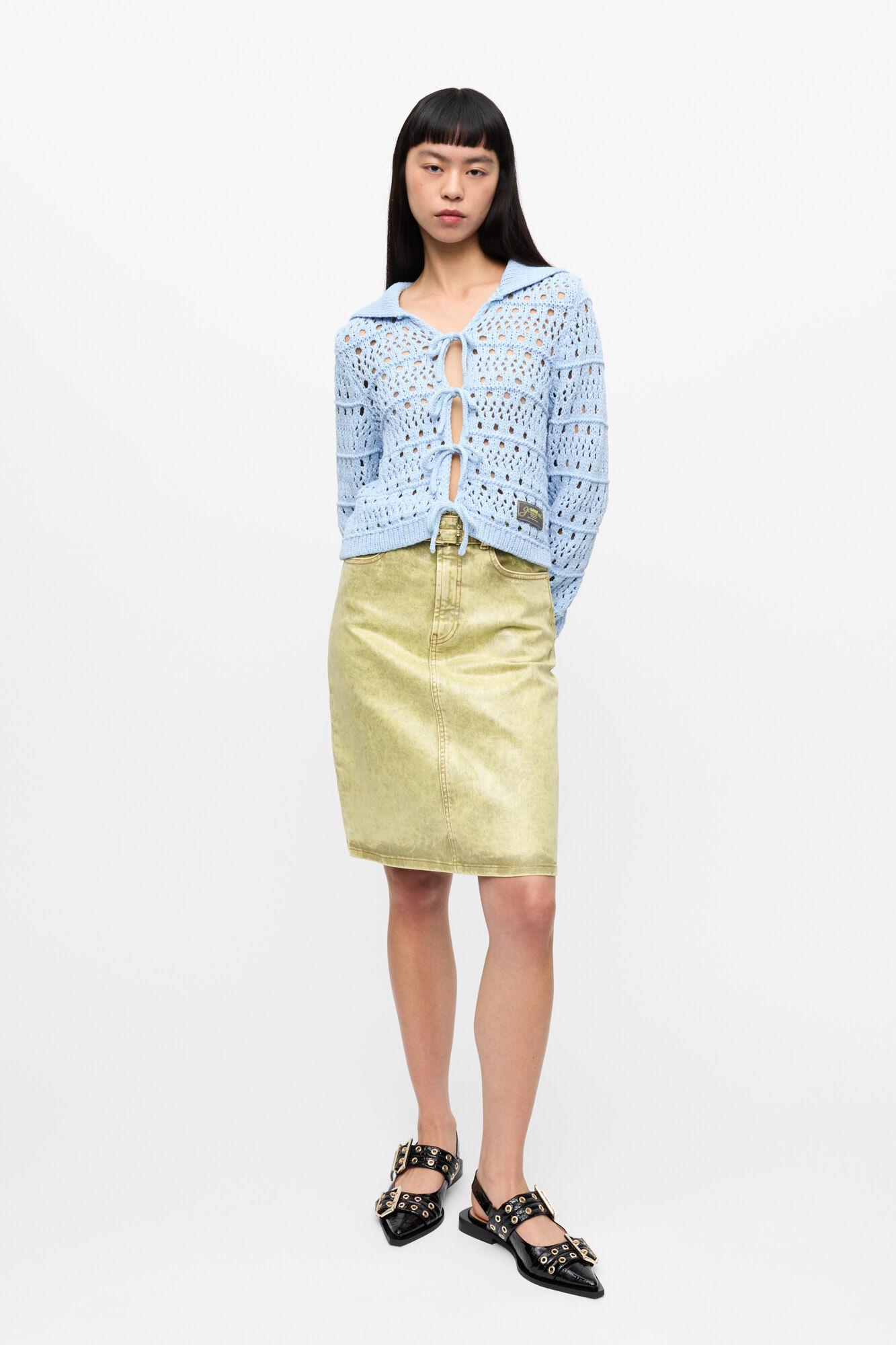 Blue Tie String Cardigan Product Image