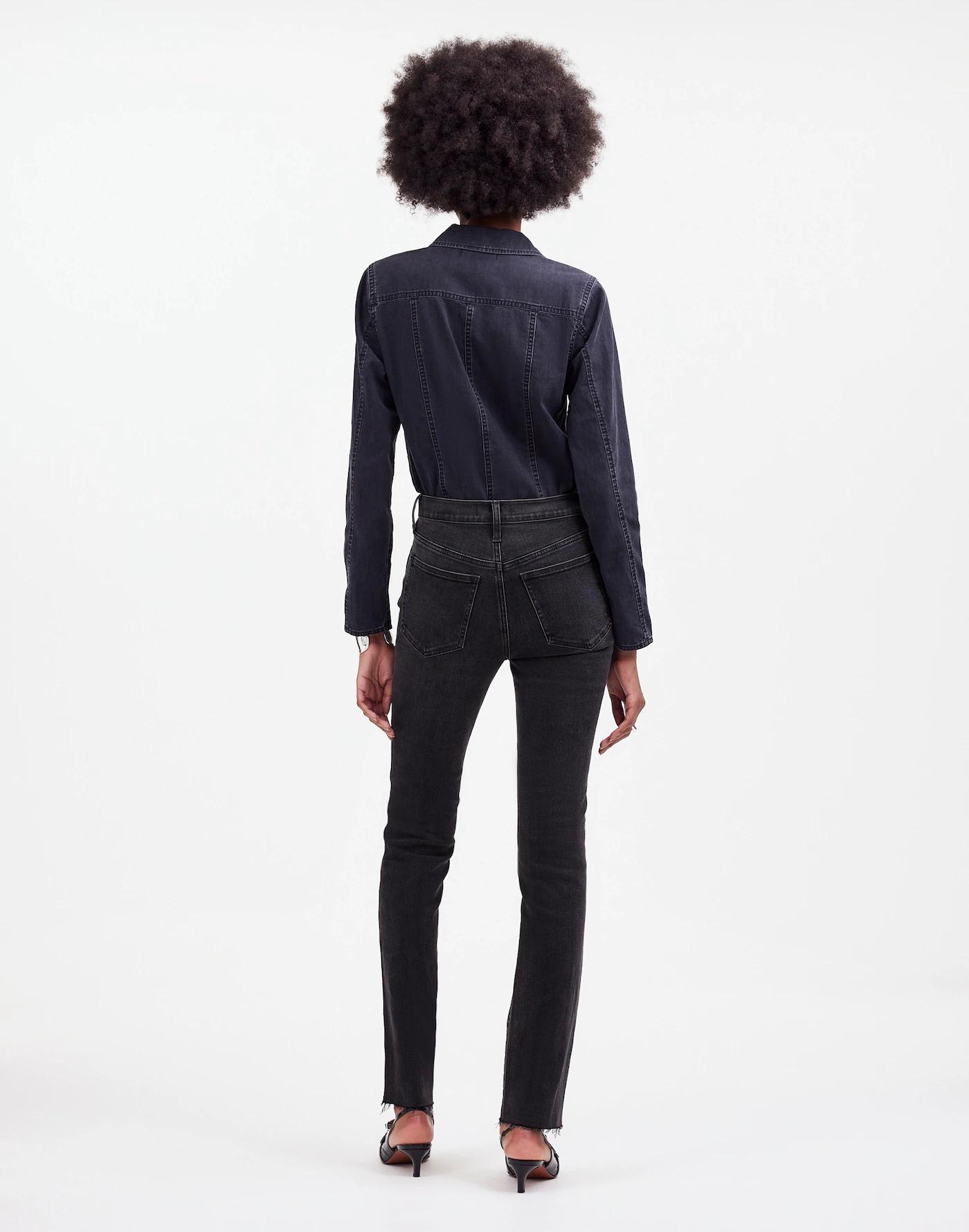Tall Mid-Rise Stovepipe Jeans in Armand Wash: Raw-Hem Edition Product Image