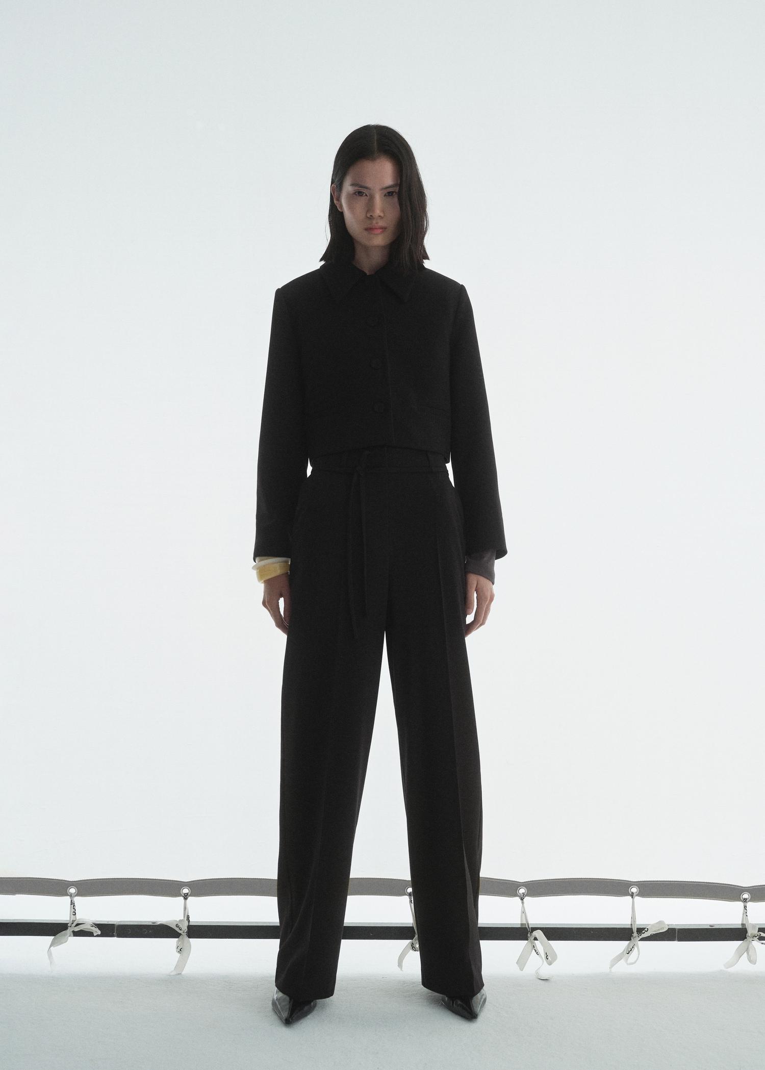 Suit blazer with lapels - Women | MANGO USA Product Image