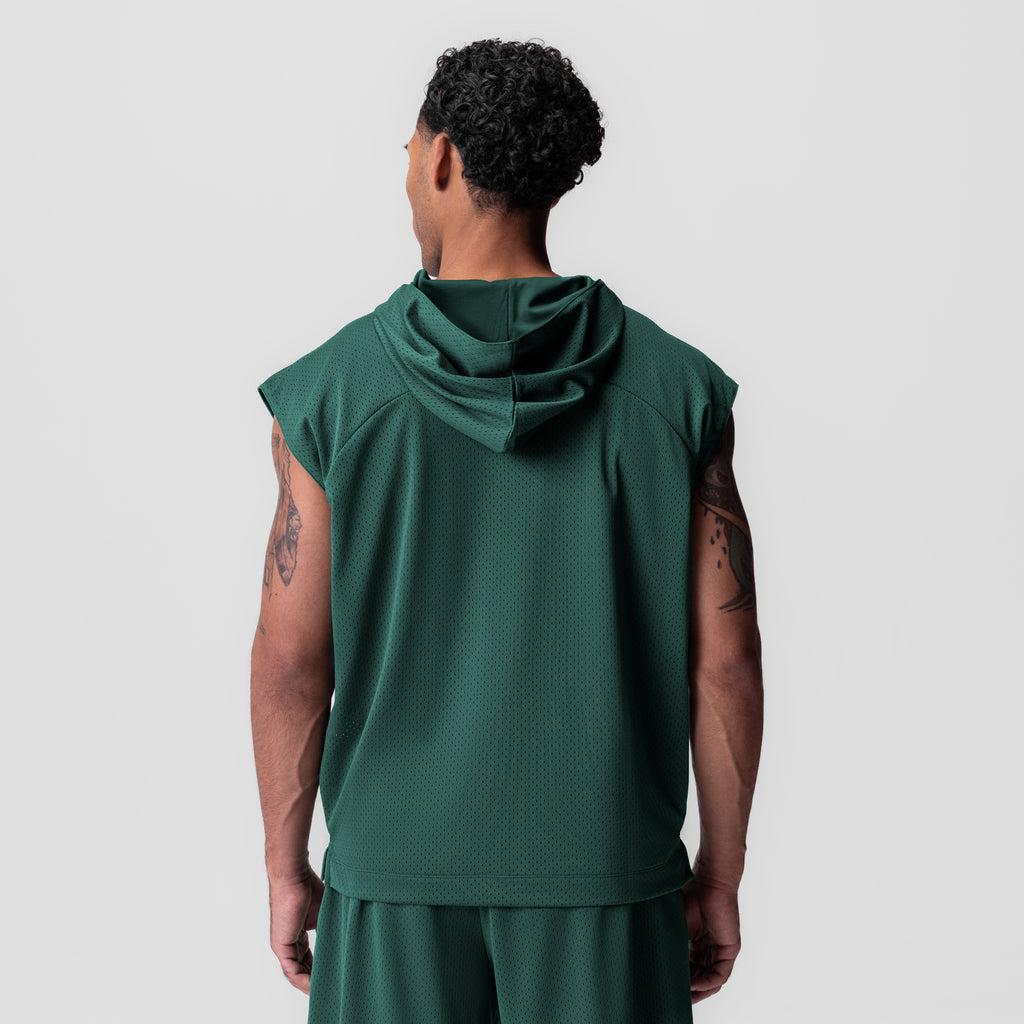 0983. Reversible 2-in-1 Cutoff Hoodie - Forest Green Product Image