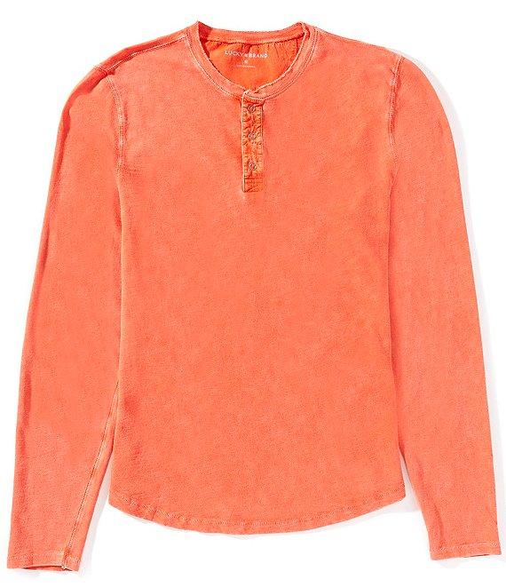 Lucky Brand Weekend Henley Neck Long Sleeve Slub Jersey T-Shirt Product Image