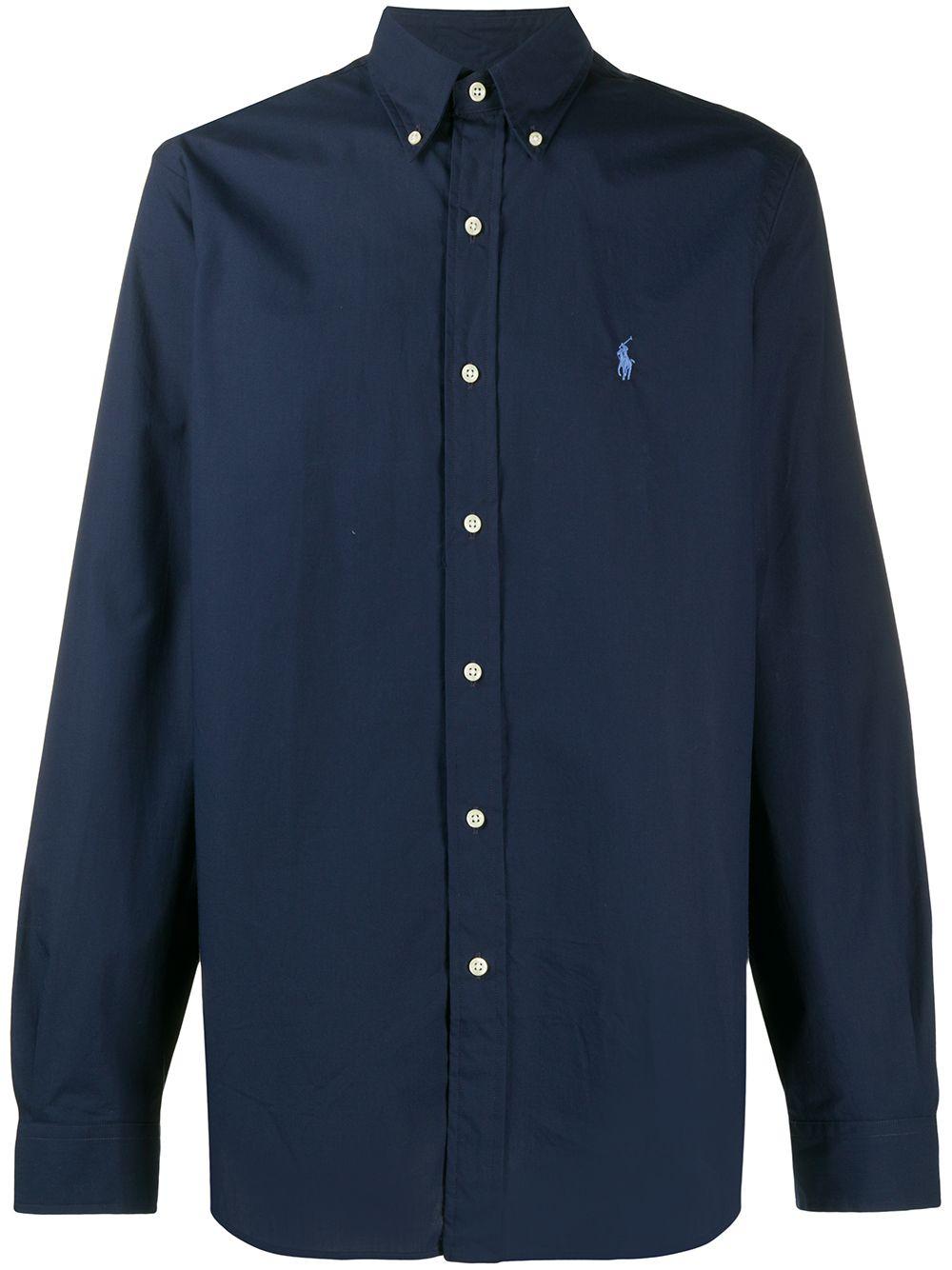 POLO RALPH LAUREN Camicia Bd In Popeline Stretch Slim-fit Shirt In Blue Product Image