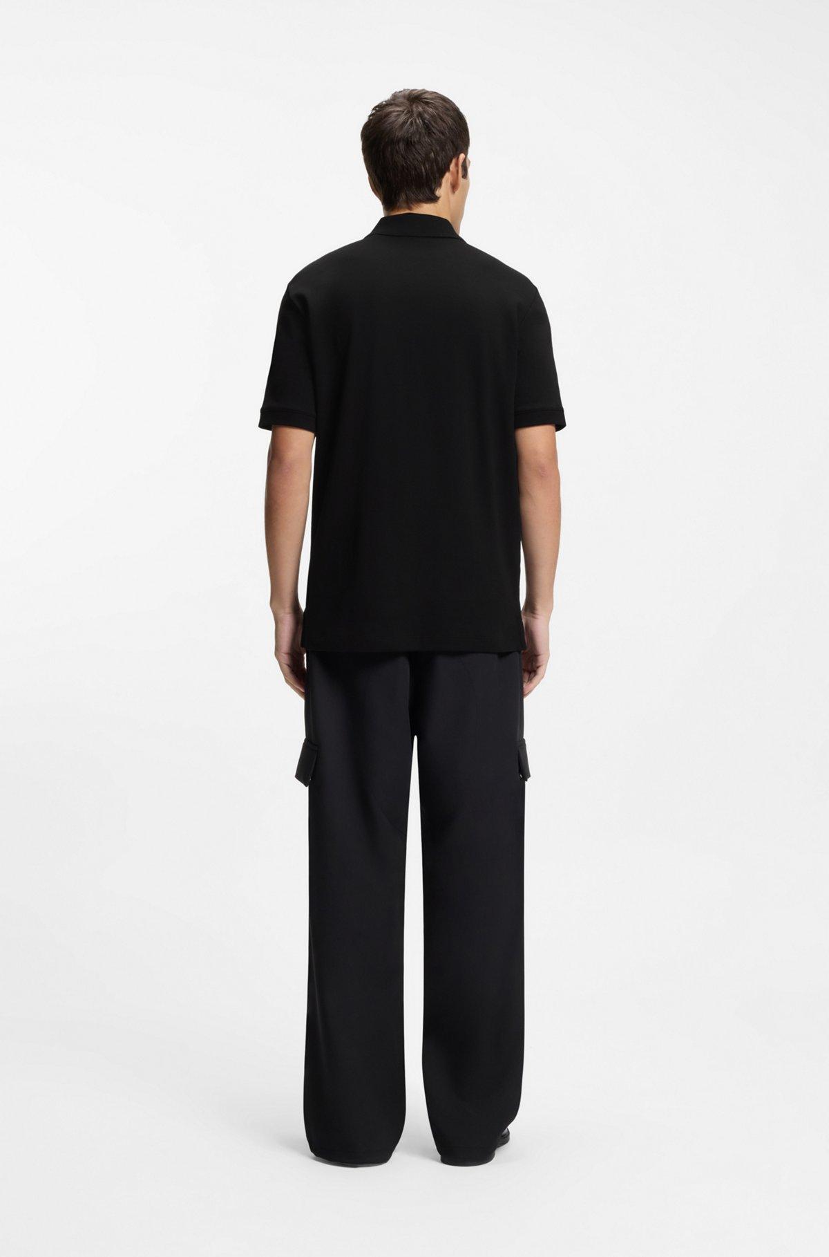 Monogram-jacquard polo shirt in cotton Product Image