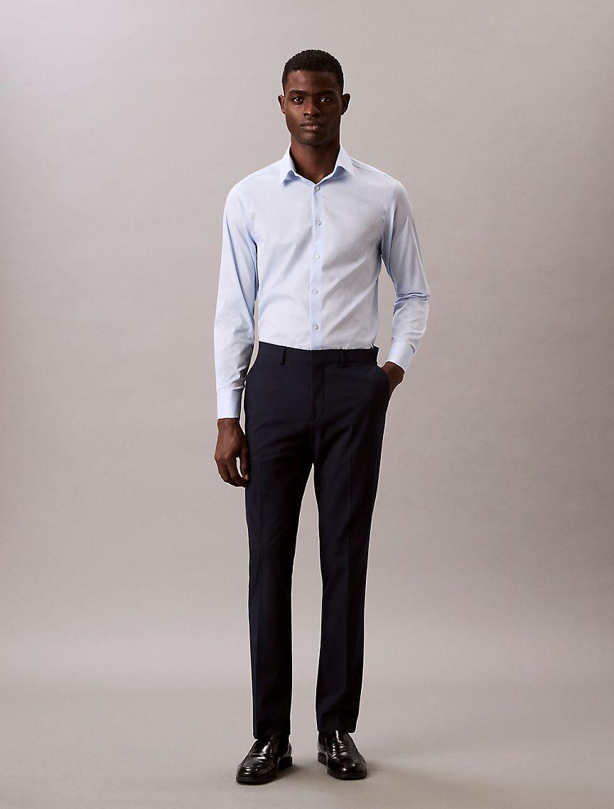 Steel Solid Slim Fit Button-Down Shirt Product Image