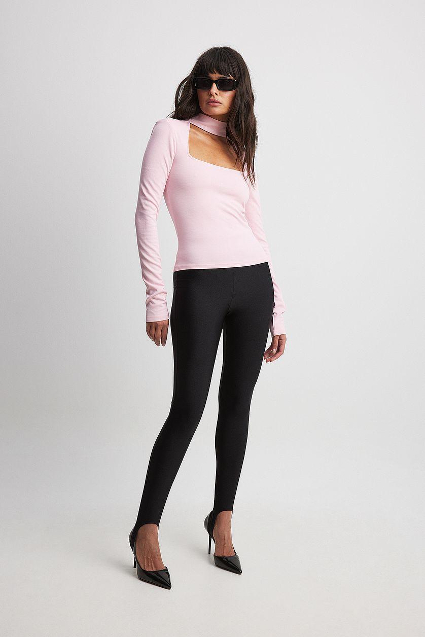 Square Neck Choker Detail Top Product Image